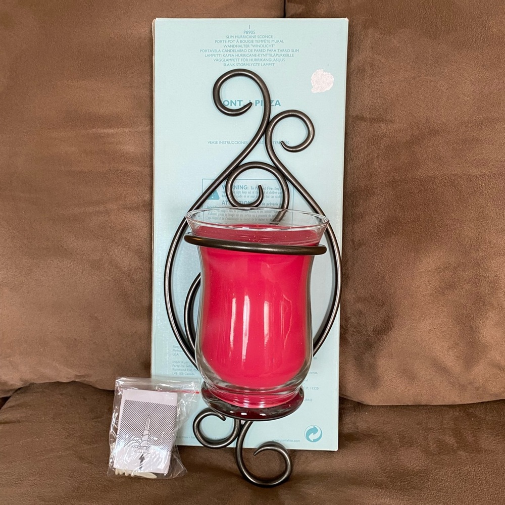 PartyLite Slim Hurricane Sconce P8905